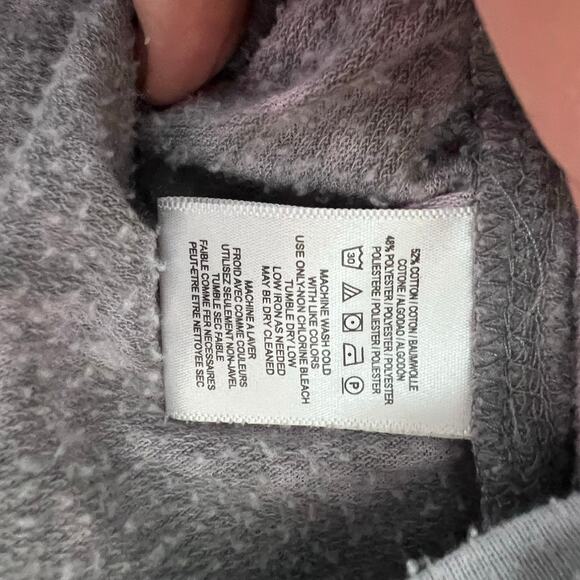 BDG Distressed looking Grunge / y2k Gray and Lavender Bonfire Zip Up Hoodie, M - Picture 4 of 4